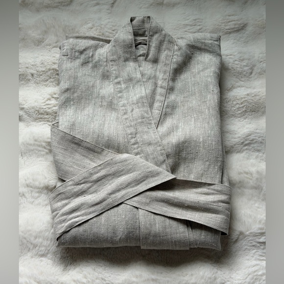 SEПSEI Heavy Linen Oversized Cabincore Rustic Maxi Kimono/Robe-Made in Italy